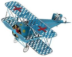 Colored Biplane Metal Puzzle