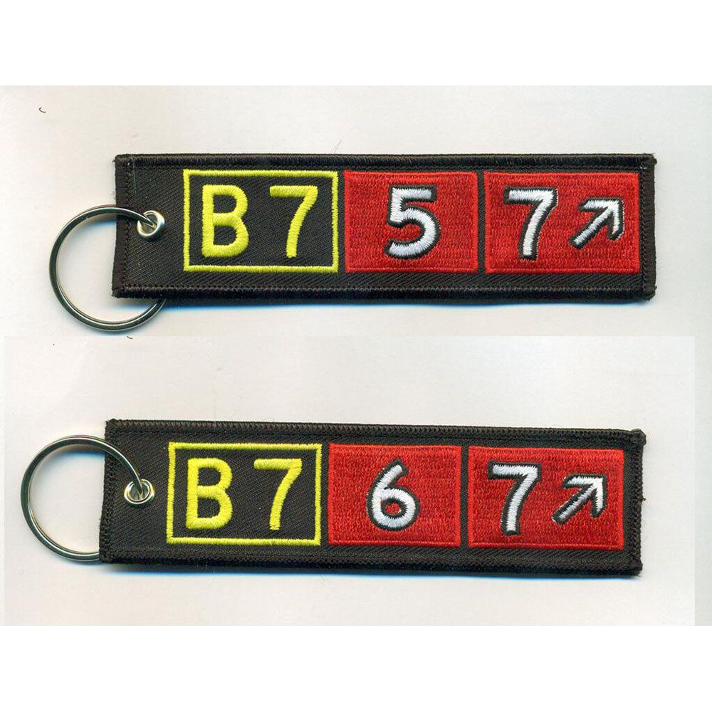 KEYCHAIN, EMBROIDERED, BOEING 757/767