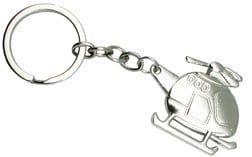 Silver Helicopter Key Chain