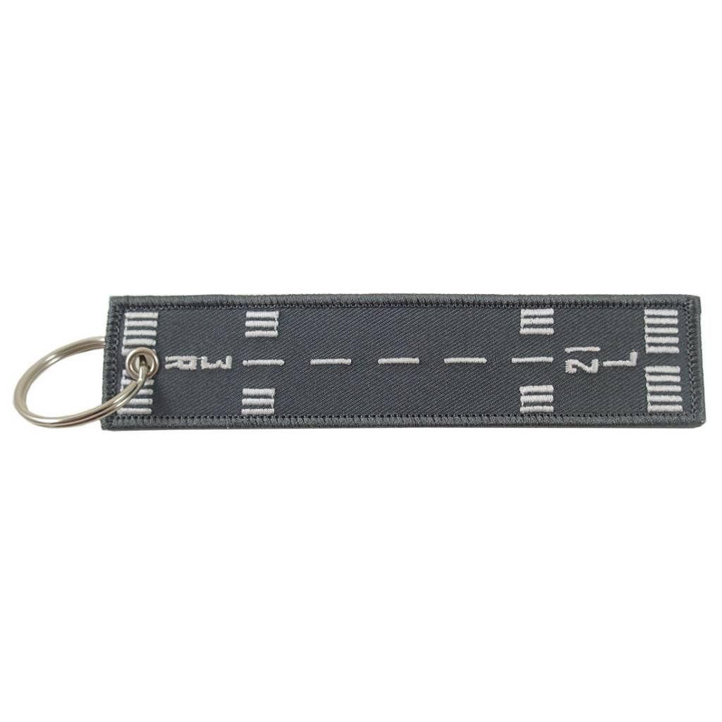 RUNWAY 21L-3R Embroidered Keychain