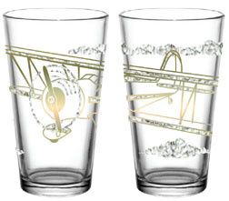 Airplane Gold and Ice Pint Glass