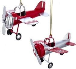 Tin Airplane Ornament