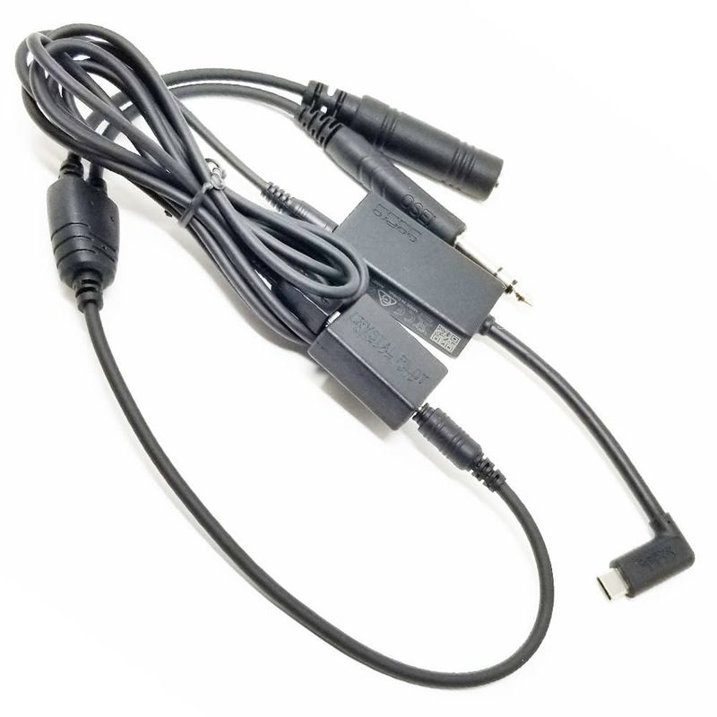 CRYSTAL PILOT GA POWER AUDIO CABLE W/ GOPRO 5,6,7,8 ADAPTER