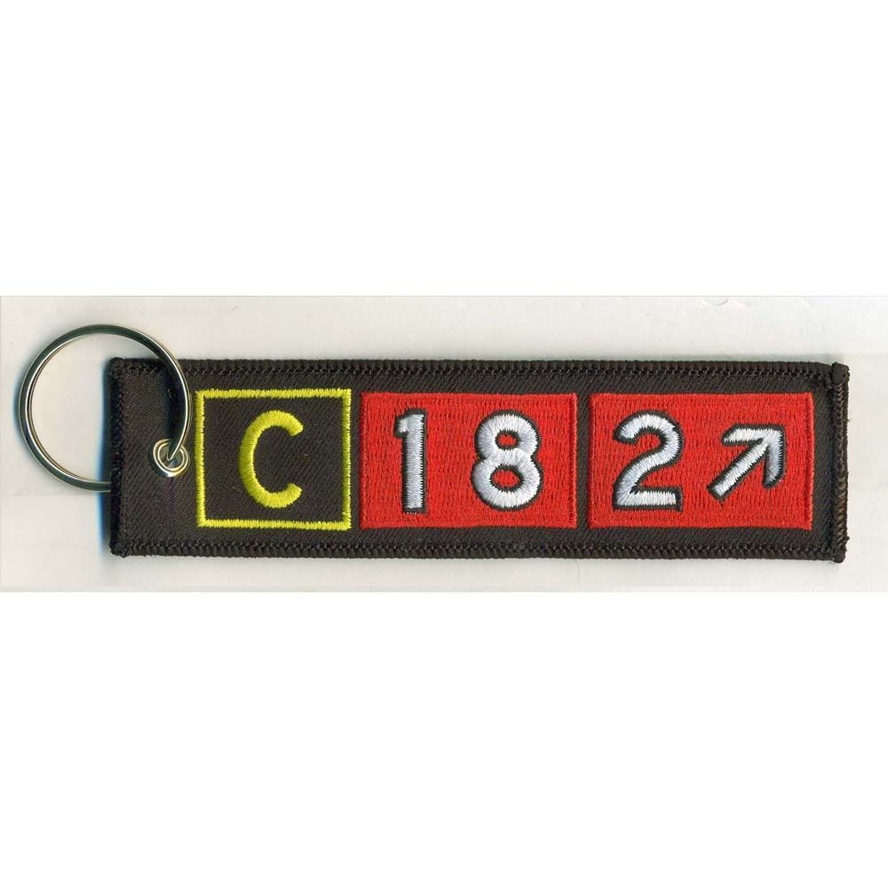 KEYCHAIN, EMBROIDERED, CESSNA 182