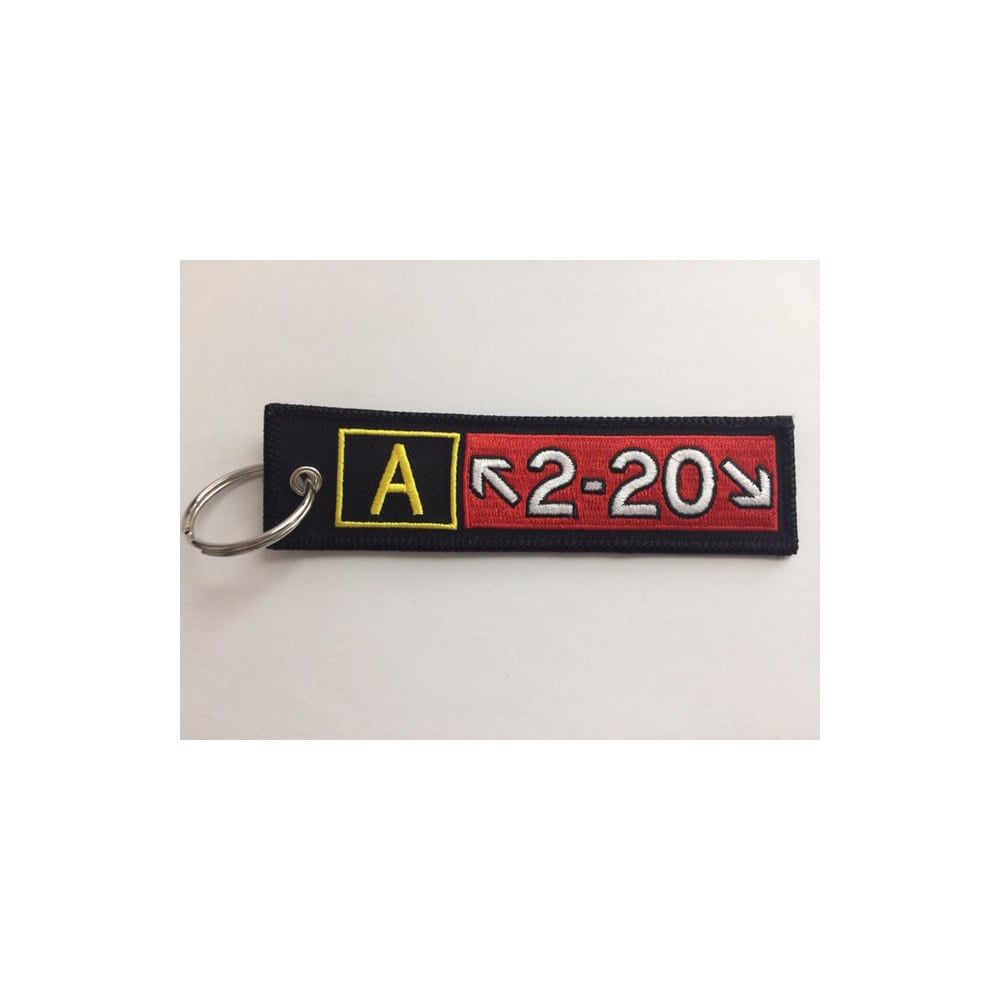 KEYCHAIN, EMBROIDERED, AIRBUS A220