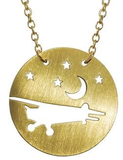 Cut Out Airplane Necklace