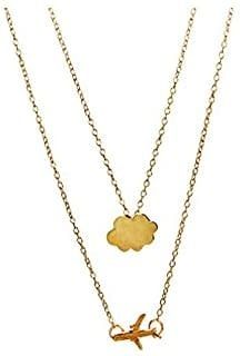 Women's Airplane with Cloud Necklace