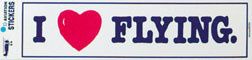 I LOVE FLYING BUMPER STICKER