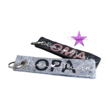 Schlüsselanhänger personalisiert aus Filz / MAMA / OMA / individuell / uvm.