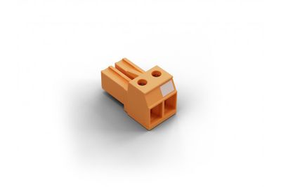 Schroefsteekklem oranje 2pin