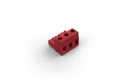Schroefsteekklem rood 3pin