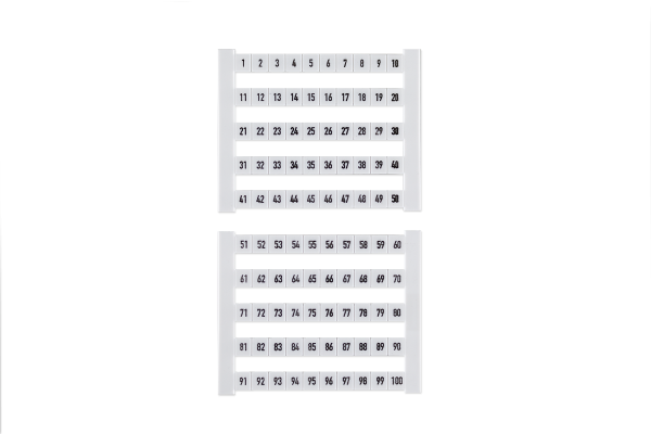 Weidmüller DEK Terminal Markers 1-50