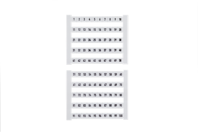 Weidmüller DEK Terminal Markers 1-50