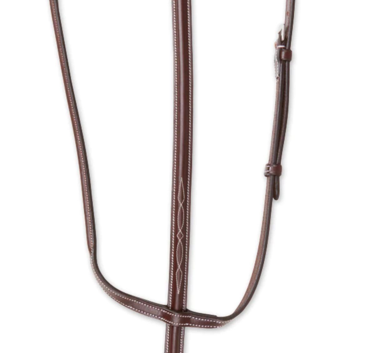Vespucci Fancy Raised Standing Martingale – Brown Leather, Size: Brown, Color: Cob