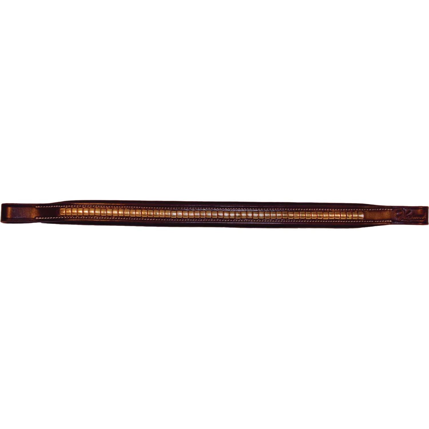 VSP Brass Clincher Brow Band, Size: Brown, Color: Cob