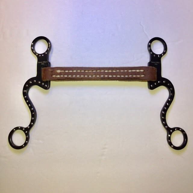 Flat leather curb with dotted shanks