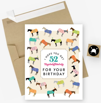 52 Thoroughbred Birthday Card