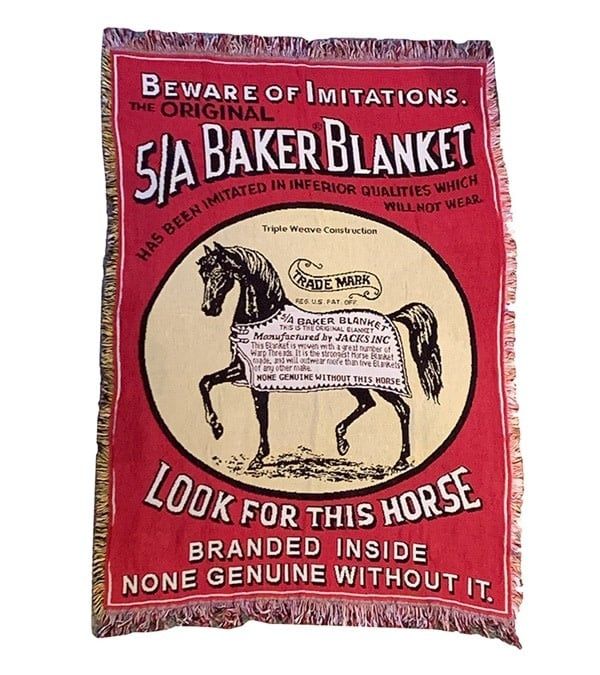 5/A Baker® Logo Afghan – Classic LogoThrow