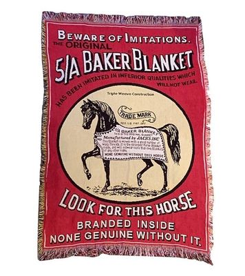 5/A Baker® Logo Afghan – Classic LogoThrow
