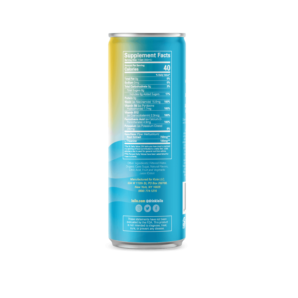 Leilo | Lemon Ginger Kava Drink 12pk