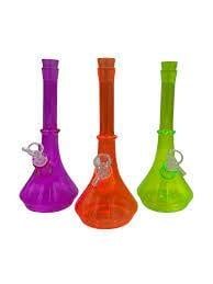 10.5&quot; Genie Day Glow Water Pipe | Assorted Colors | Comes with Flower Bowl