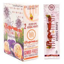 High Hemp Organic Wraps | Flora Passion | 25 Pouches per Box | 2 Wraps per Pouch Single