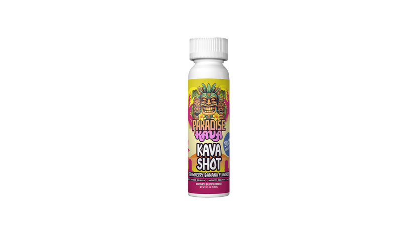 Shots | Paradise Kava | 500 mg | Strawberry Banana |single