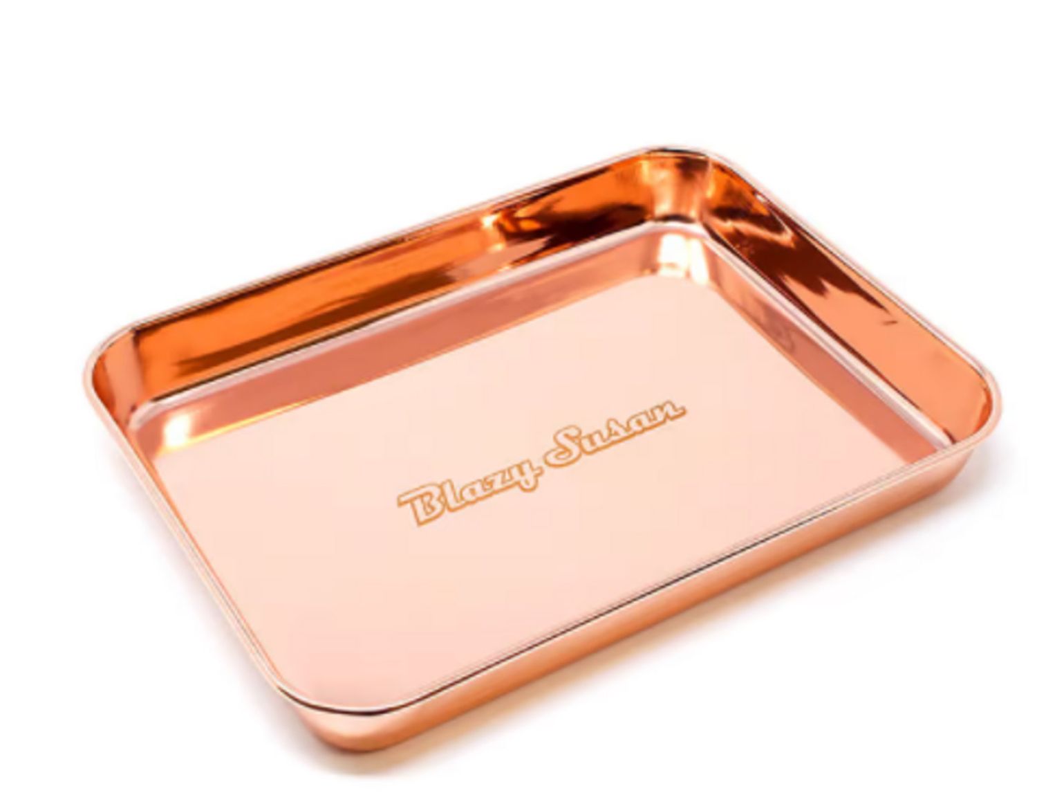 Blazy Susan - Rose Metallic Tray | 9.25&quot; x 7&quot;