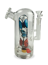 7&quot; SirEEL Butterfly Bliss Glycerin Bong with Flower Bowl | Assorted Colors