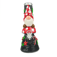 10&quot; Christmas Mushroom Elf Bong with Flower Bowl