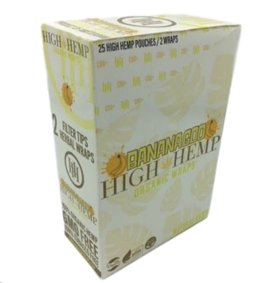 High Hemp Wraps Organic BANANA GOO |  2 Wraps per Pouch single