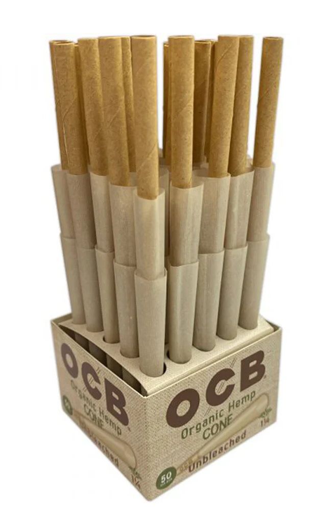 OCB UNBLEACHED ORGANIC HEMP 1 1/4 CONES 50CT