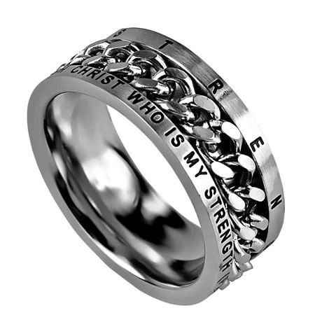 Men&#39;s Chain Ring His Strength Size 9