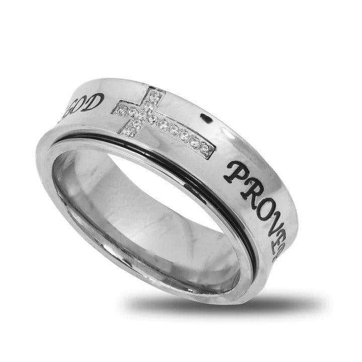 Girls Silver Spinner Ring Size 9