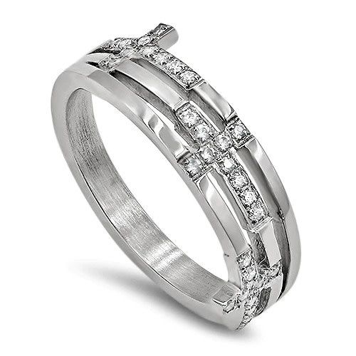 Trinity Cross Ring Faith Hope Love Size 7