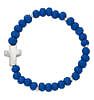 Bab Blue Wood Stretch Bracelet