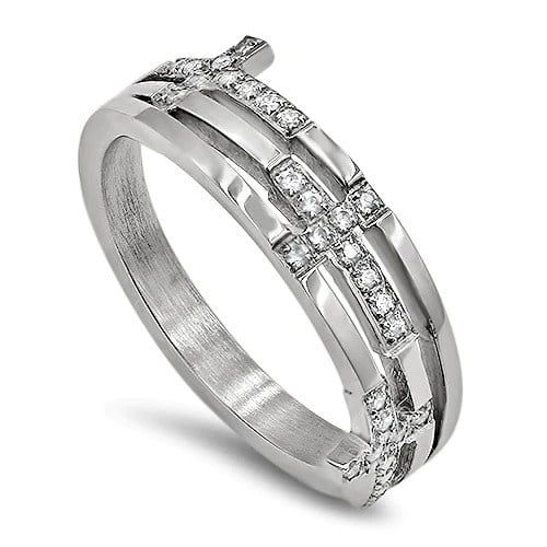 Trinity Cross Ring Faith Hope Love Size 5