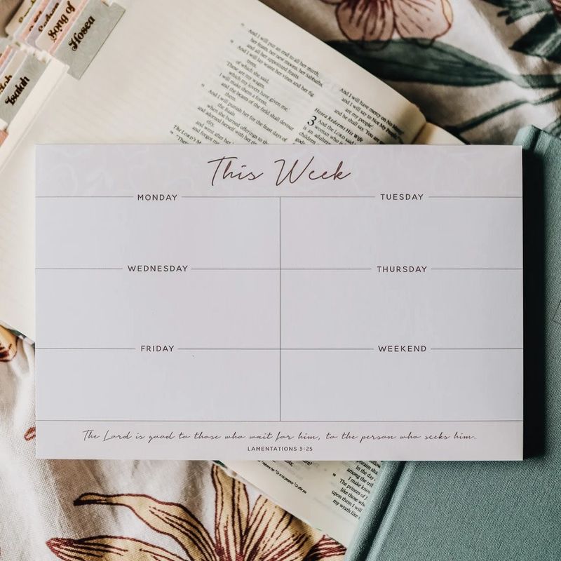 Weekly Overview Notepad