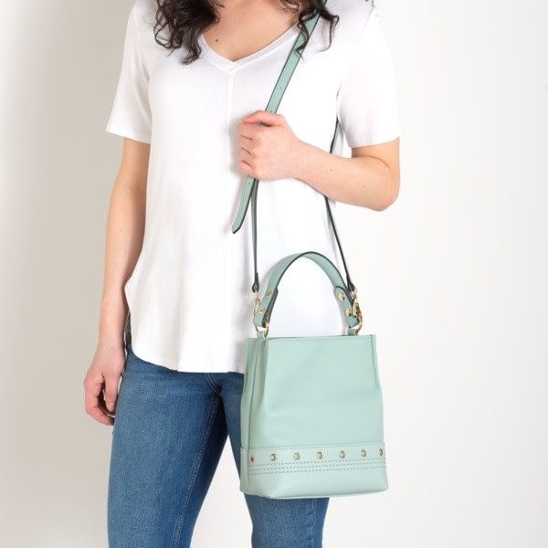 Grommet Bucket Bag - Sage