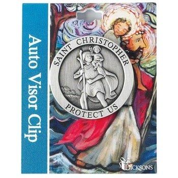 St. Christopher Auto Visor Clip