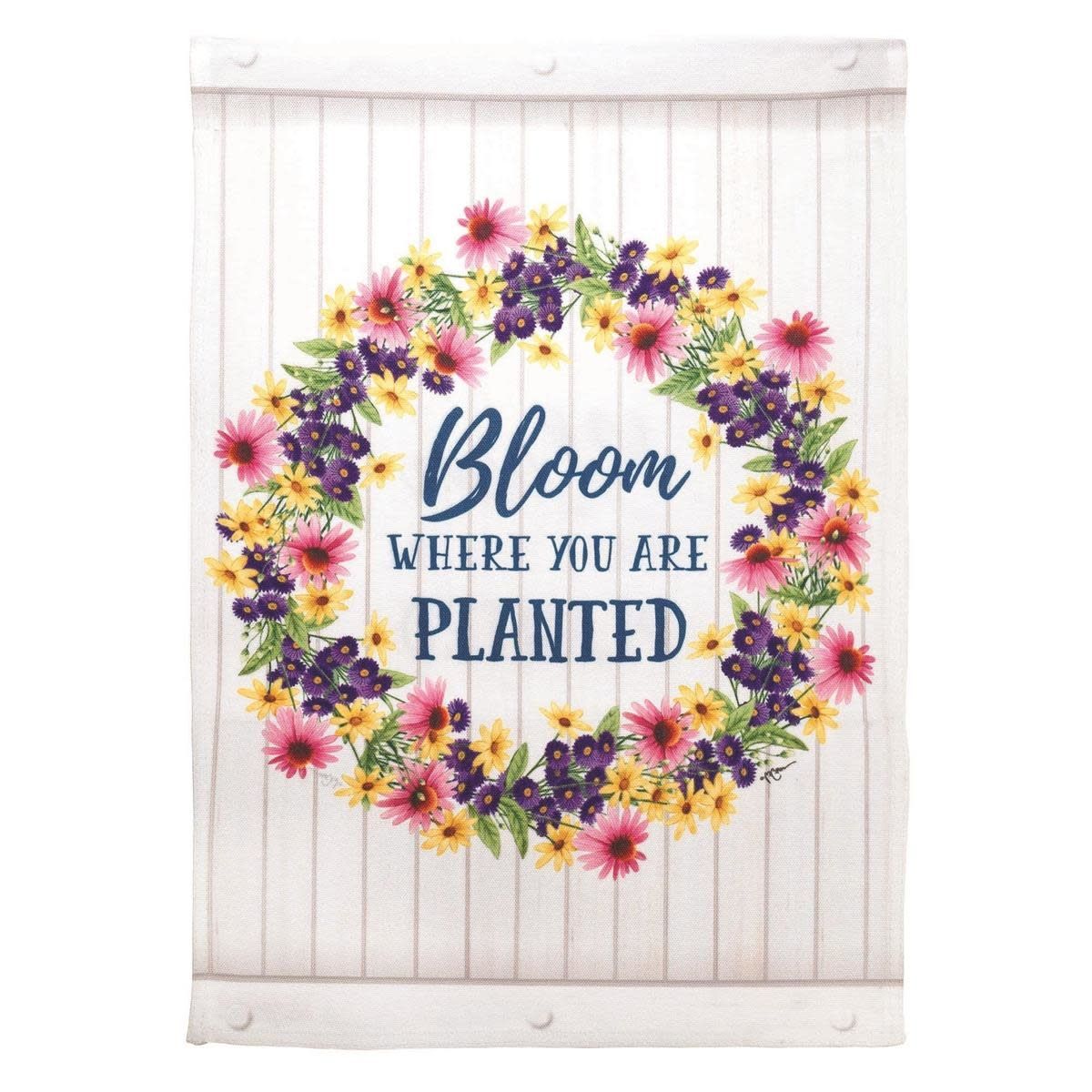 Bloom Flower Wreath Flag