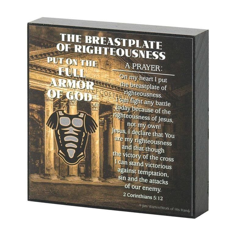 PLQ FULL ARMOR OF GOD BREASTPLATE MDF