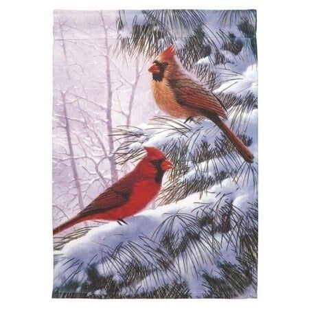 Winter Song Birds Flag