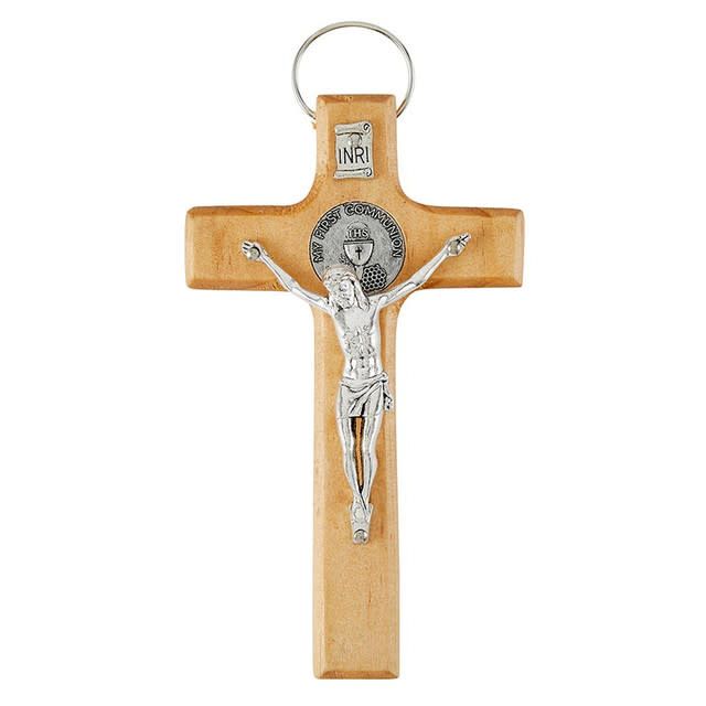 First Communion Chalice and Grapes Wall Crucifix