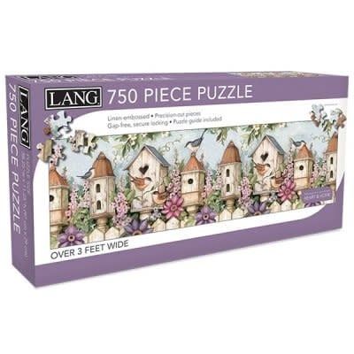 Birdhouse Garden, 750 Piece Panoramic Puzzle
