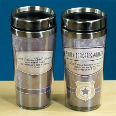 Police Officer&#39;s Prayer Travel Mug