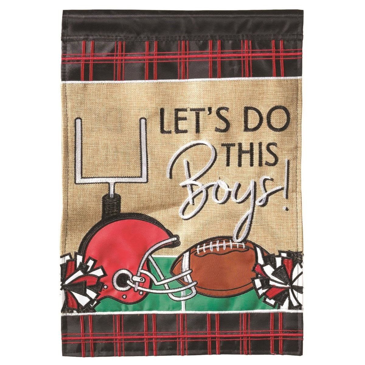 Football Red and Black Flag