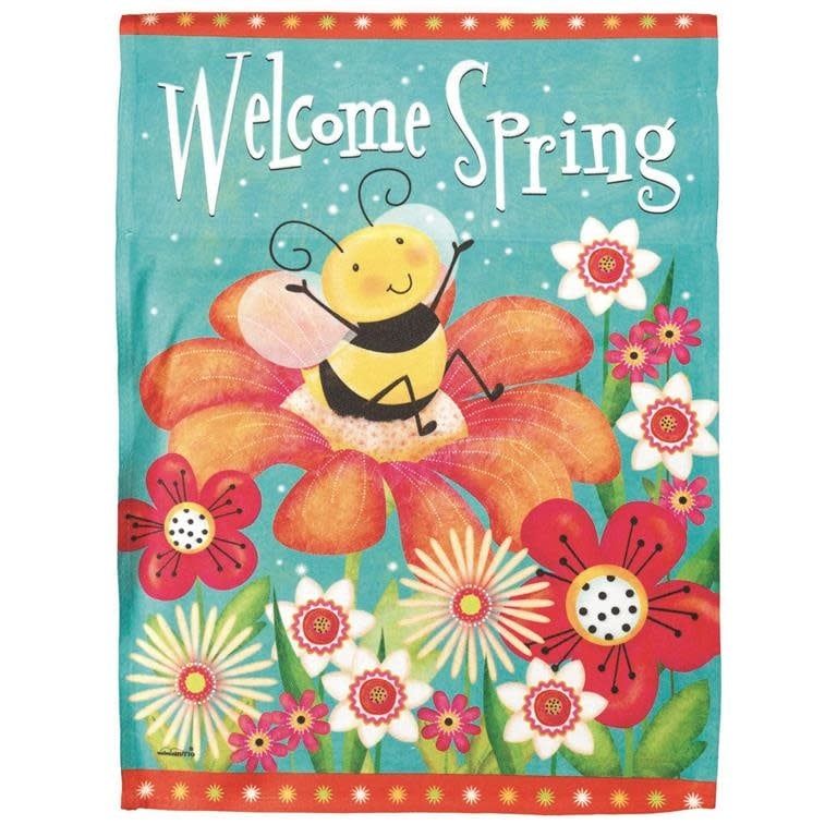 FLAG WELCOME SPRING BEE POLYESTER 30X44
