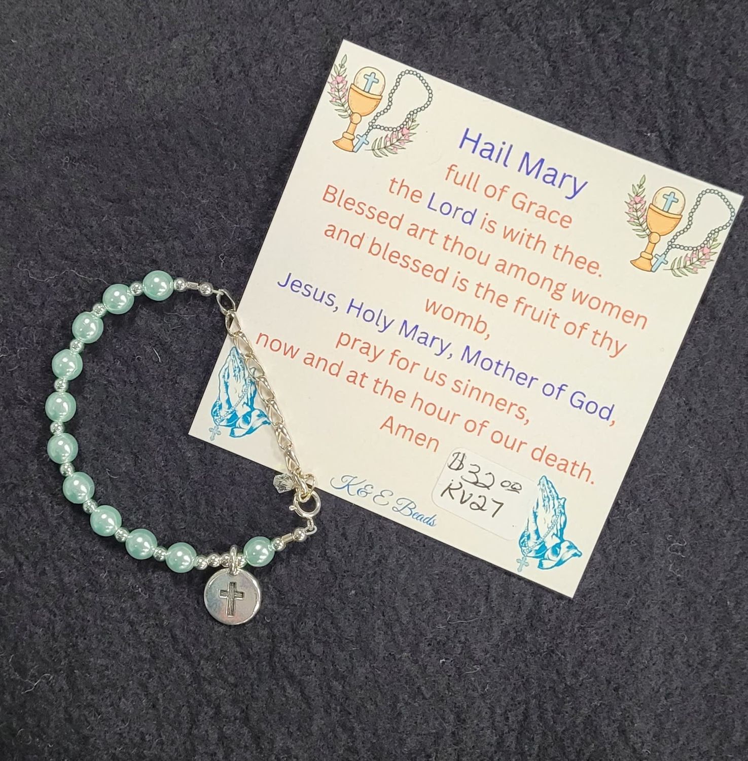 First Communion Mint Green Bracelet