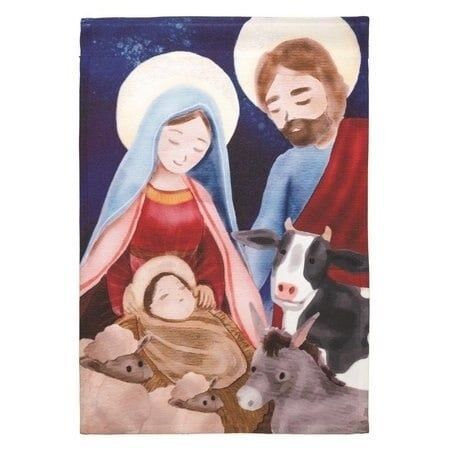 Holy Family with Animals Flag